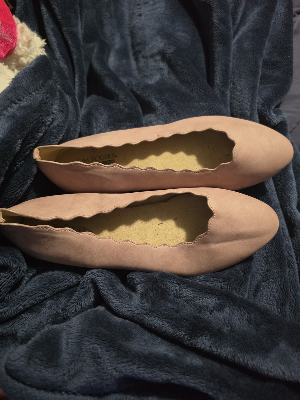 Kim Rogers Blush Pink Scalloped Ballet Flats